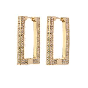 LUV AJ Pave Boxer Hoops Gold